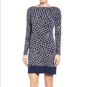MICHAEL KORS NYLA BORDER CROC PRINT SHIFT DRESS!